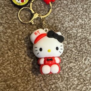 Hello Kitty Keychain with Red Strap